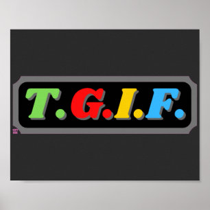 Lustigt poster "TGIF"
