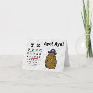 Lustigt potatoe som tar Öga Exam-hälsningskort Kort