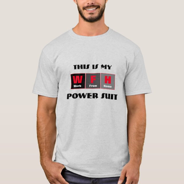 Lustigt Power Kostym från hemmet t Shirt (Framsida)