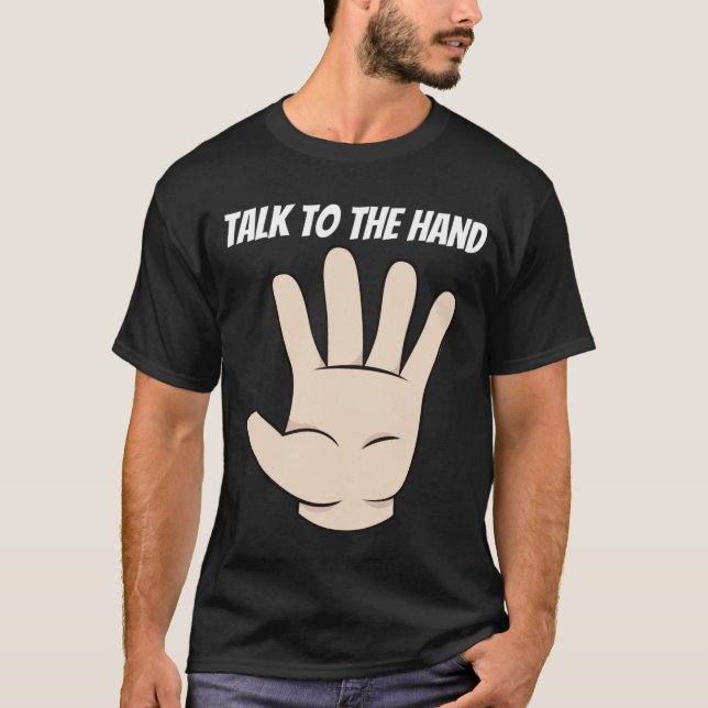 Lustigt prata med handen T-Shirt (Framsida)