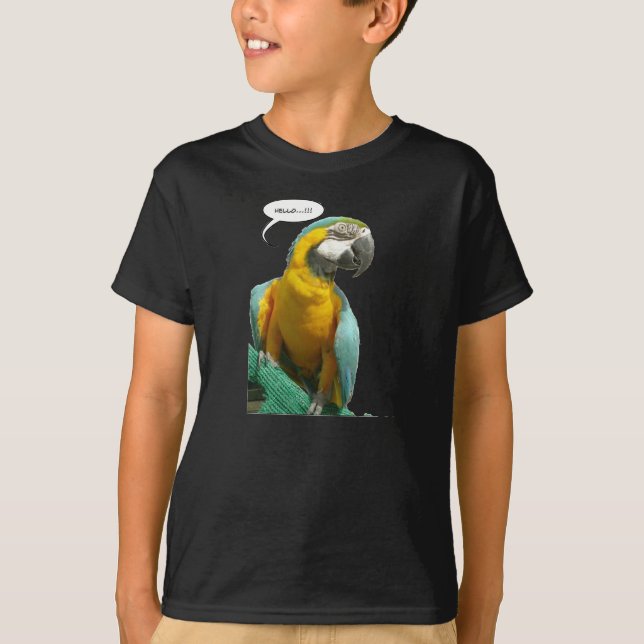 Lustigt pratparrot T-Shirt (Framsida)