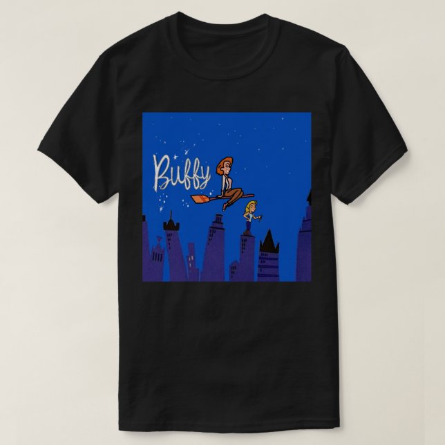 Lustigt presenterat för Buffy Bewitched Retro-Vint T Shirt (Design framsida)