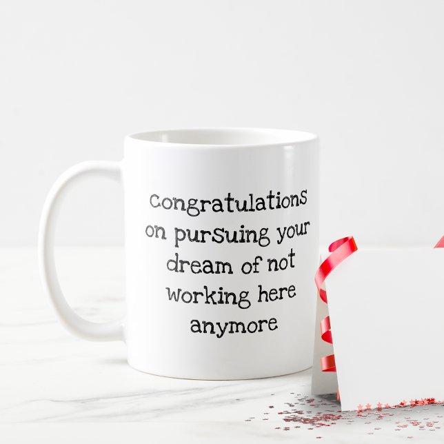 Lustigt presenterat för Coworkers Chef Lämnande jo Kaffemugg (Skapare uppladdad)