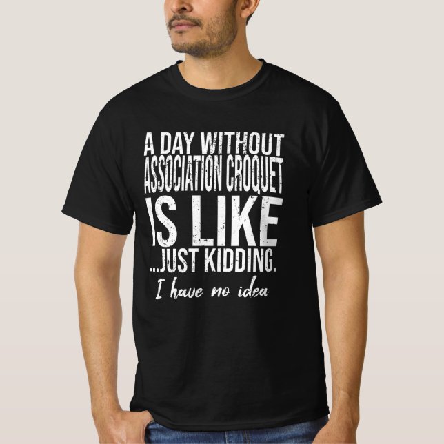 Lustigt presentkort från Association Croquet T Shirt (Framsida)