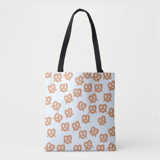 Lustigt Pretzel Tote Bag Tygkasse (Framsida)
