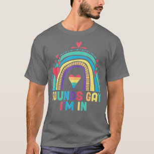 Lustigt Pride Ljud Gay II i regnbåge T Shirt