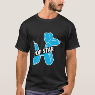 Lustigt Professionell Balloon Twister Blue Pop Sta T Shirt
