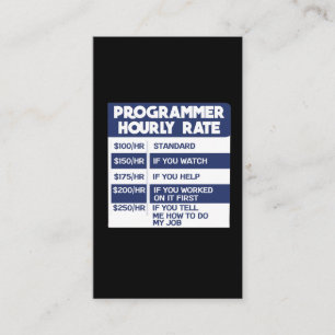 Lustigt programmerare - timtaxa för datorns IT-ko Visitkort
