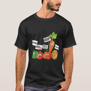 Lustigt protestera mot Vegetables Pro Kött Anti V T Shirt