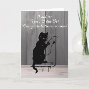 Lustigt proud Cat Graduating Card Helgkort