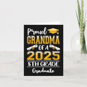 Lustigt proud Grandma med en cl av 2025, 8:e Klass Kort