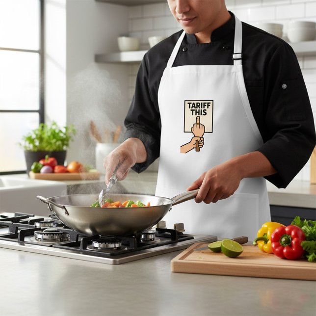 Lustigt provskylt i Mitten Finger Förkläde (Skapare uppladdad)