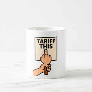 Lustigt provskylt i Mitten Finger Kaffemugg