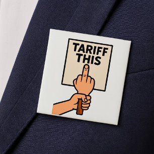 Lustigt provskylt i Mitten Finger Knapp