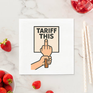 Lustigt provskylt i Mitten Finger Pappersservett