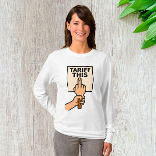 Lustigt provskylt i Mitten Finger T Shirt