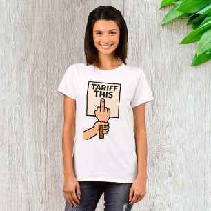 Lustigt provskylt i Mitten Finger T Shirt