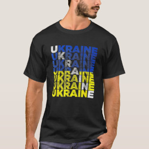 Lustigt Puck Futin Memme jag står med Ukrainas Vin T Shirt