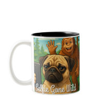 Lustigt Pug Bigfoot-fotobomb - Selfie Borta Vild