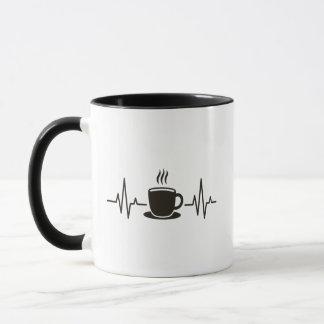 Lustigt pulsslag Coffee Shirt Coffee Kopp Frereque