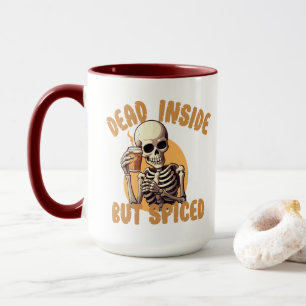 Lustigt Pumpkin Spice, död insida men spjutad Mugg