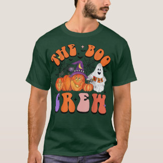Lustigt Pumpkins och Ghost Boo Crew Lycklig Hallow T Shirt