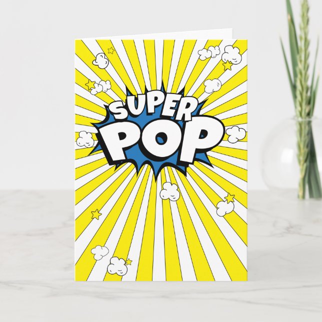 Lustigt, Punny, TOPPEN POP! Popcorn Gult-popup tom Helgkort (Framsida)