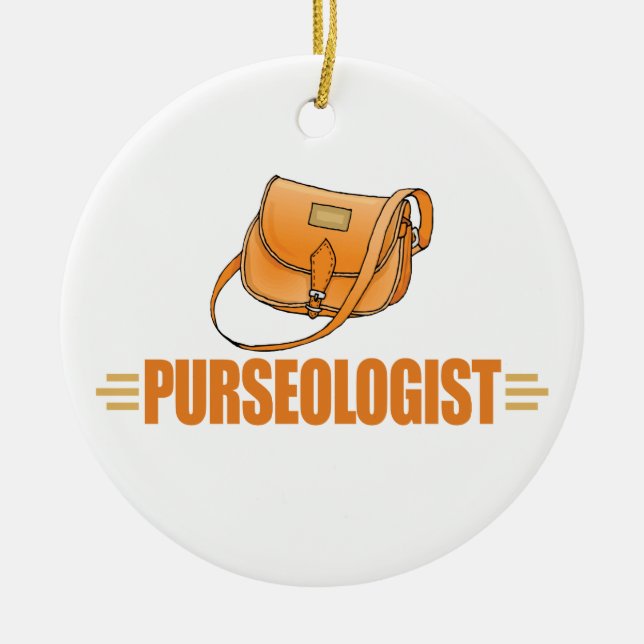 Lustigt Purse Älskare Julgransprydnad Keramik (Framsidan)
