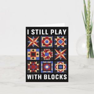 Lustigt Quilt jag fortfarande leker med block - ko Kort