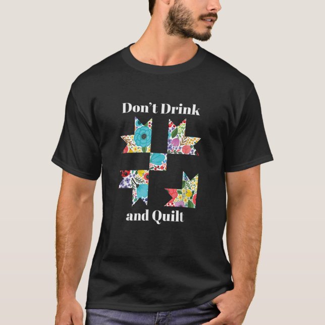 Lustigt Quilt Quilter Gift T Shirt (Framsida)
