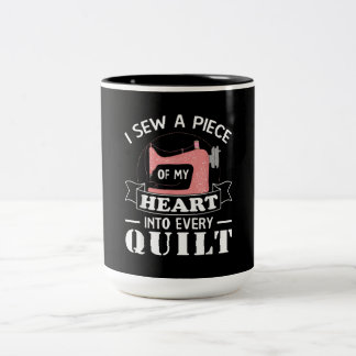 Lustigt Quilters-presentationer Två-Tonad Mugg