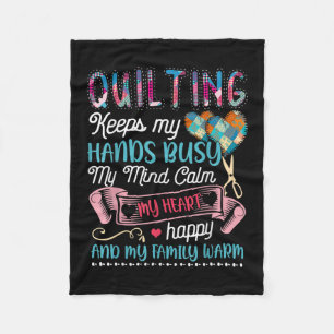 Lustigt Quilting Quilting Behållas My Händer Busy Fleecefilt