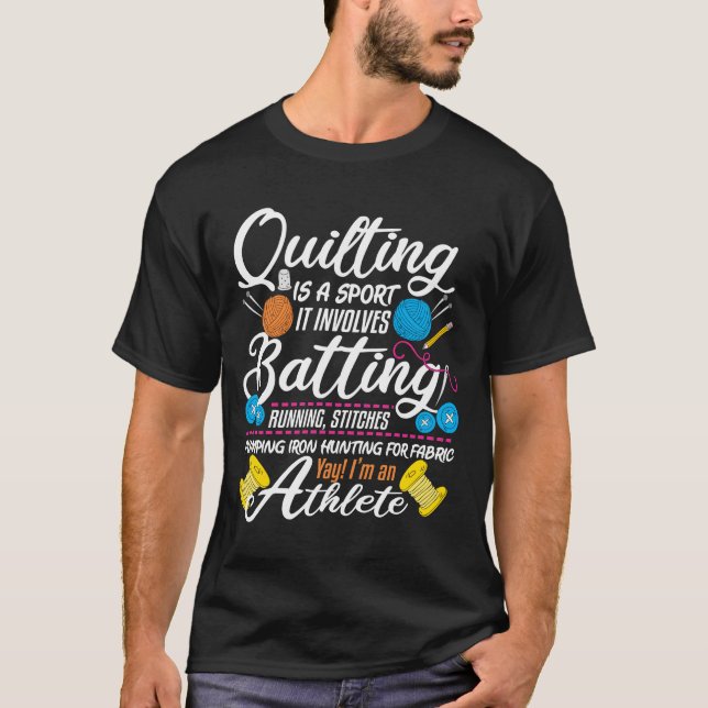 Lustigt Quilting Sewing Gift Quilter and Sewer Gar T Shirt (Framsida)
