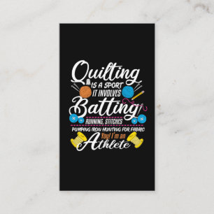Lustigt Quilting Sewing Gift Quilter and Sewer Gar Visitkort