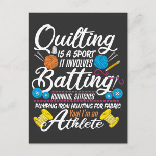 Lustigt Quilting Sewing Gift Quilter och Sewer Yar Vykort