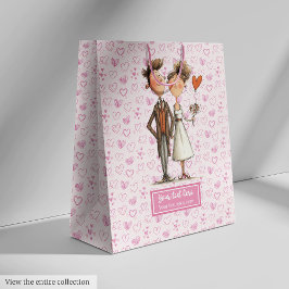 Lustigt Quirky Bröllop par Gift Bag eget namn