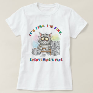 Lustigt Quirky Cat 'Allting's Bra' Kvinnor T Shirt