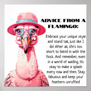 Lustigt råd från A Flamingo Poster