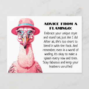 Lustigt råd från A Flamingo Vykort