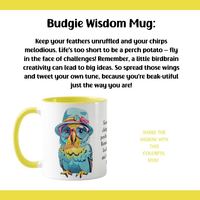 Lustigt råd från en Budgie Mugg (Skapare uppladdad)