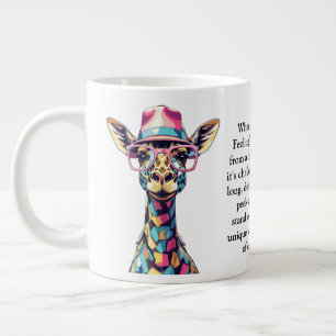 Lustigt råd från en Giraffe Jumbo Mugg