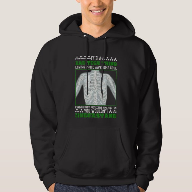 Lustigt Rad Tech Joke X-ray Radiologic Humor Hoodie (Framsida)