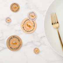 Lustigt räkneande välsignelser, inte kalorier, tac