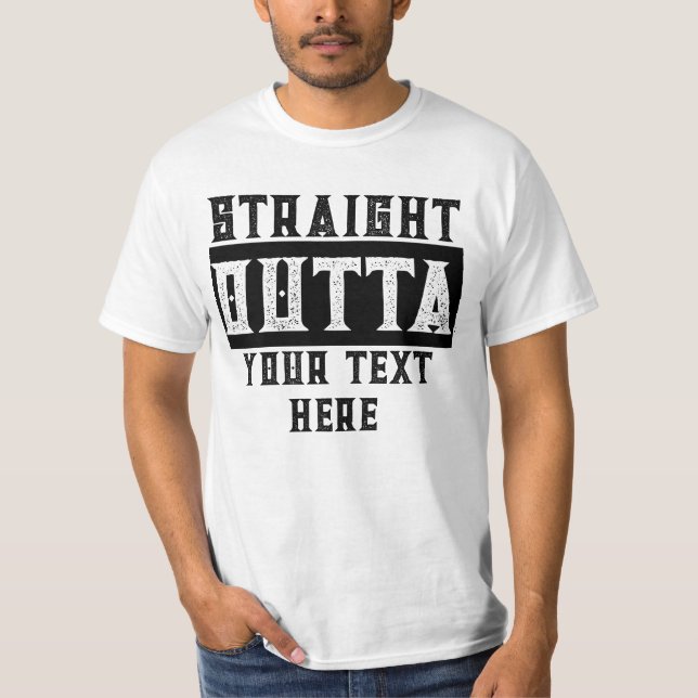 Lustigt "Rakt utanför din text" parodi T-Shirt (Framsida)