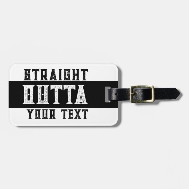 Lustigt "Rakt utkast till text" Bagagebricka (Horisontell Framsida)