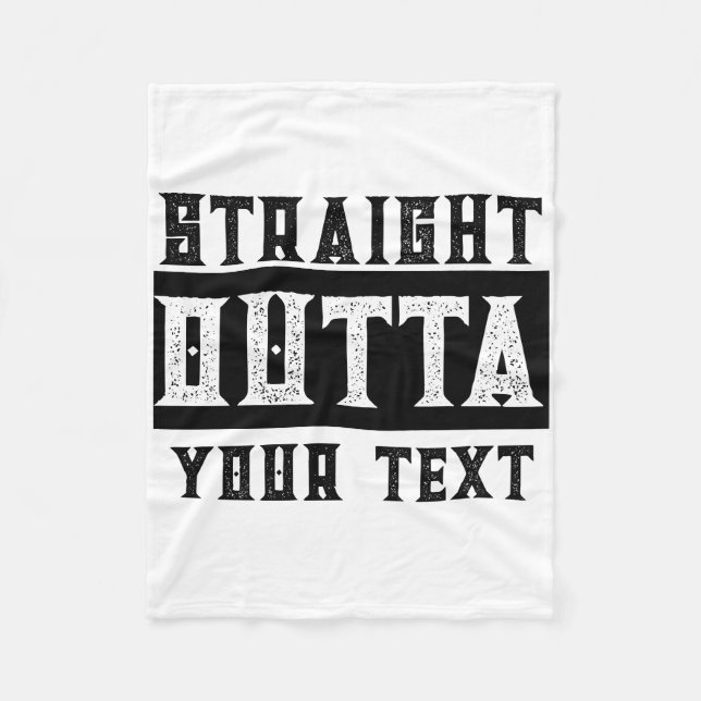 Lustigt "Rakt utkast till text" Fleecefilt (Framsidan)