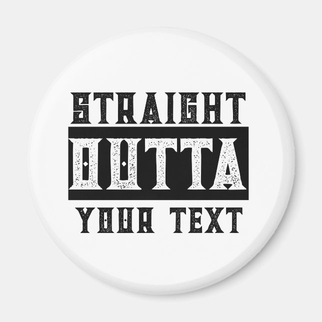 Lustigt "Rakt utkast till text" Magnet (Framsidan)