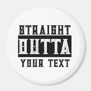 Lustigt "Rakt utkast till text" Magnet