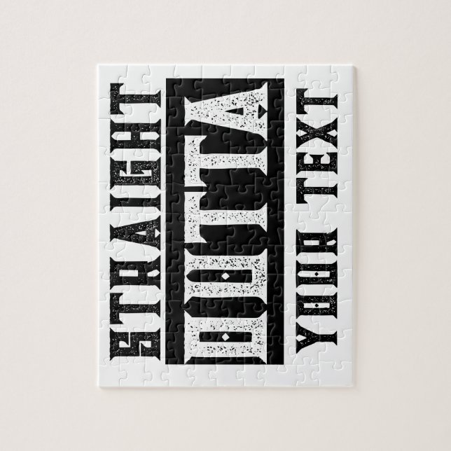 Lustigt "Rakt utkast till text" Pussel (Vertikal)