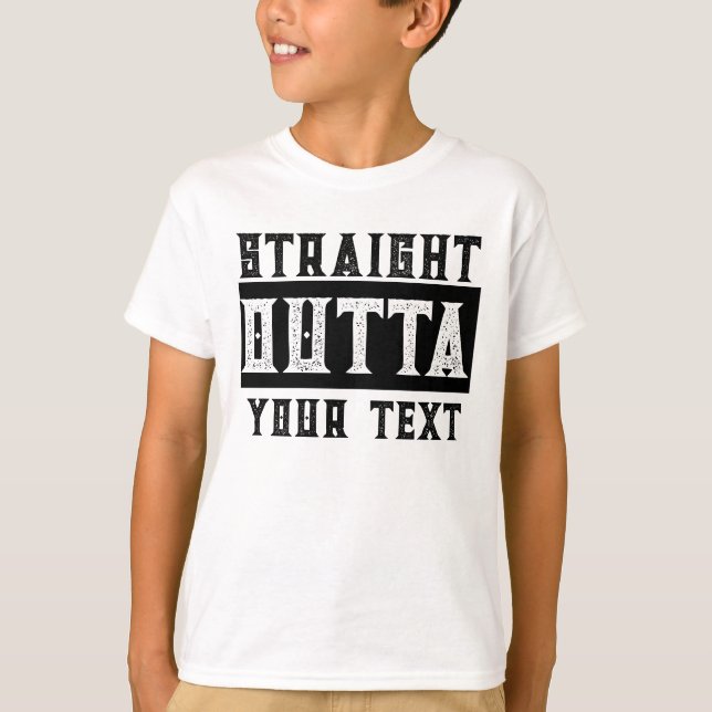 Lustigt "Rakt utkast till text" T Shirt (Framsida)